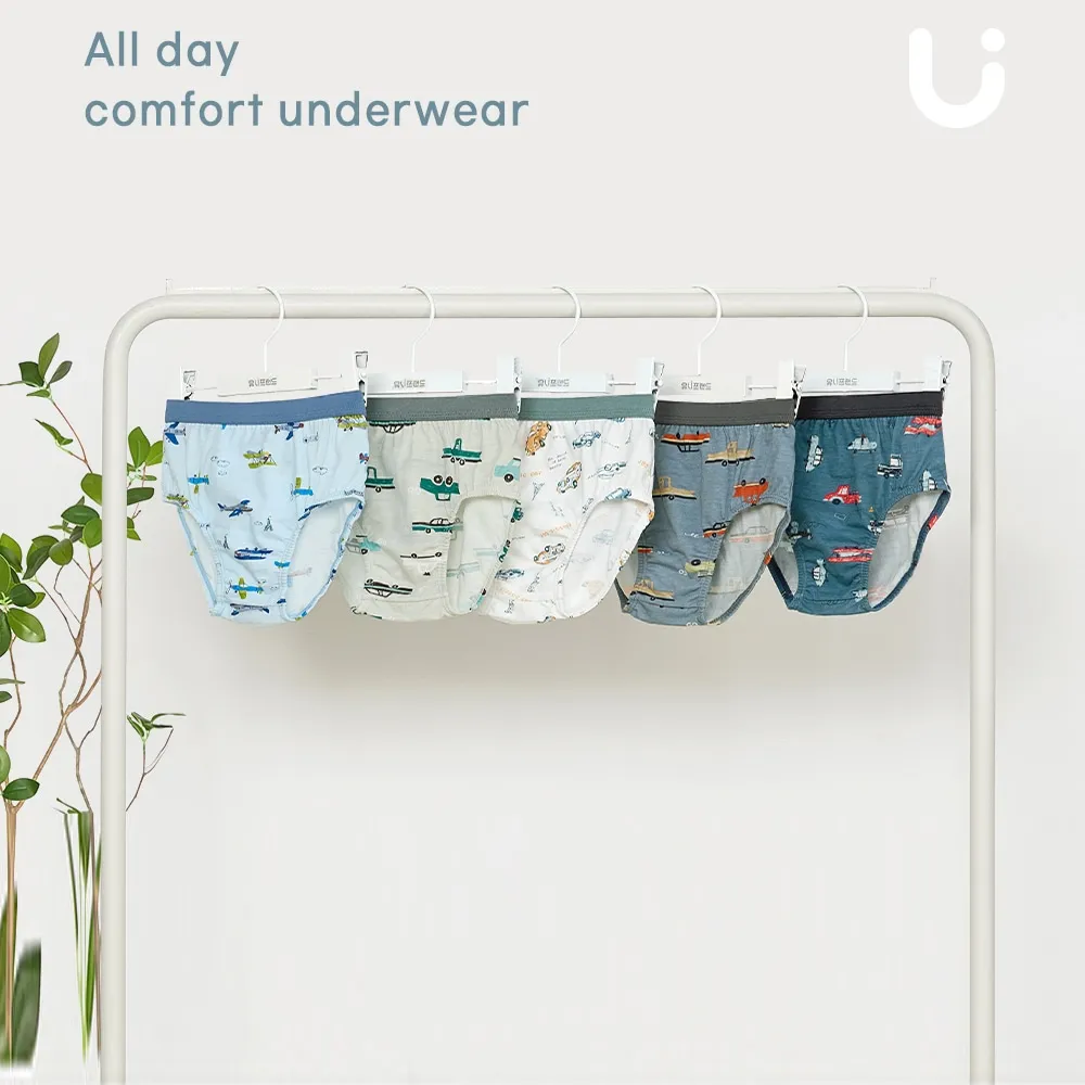 Ảnh Set quần chip tam giác cotton organic cho bé trai Unifriend Hàn Quốc, Size 9-35kg 2