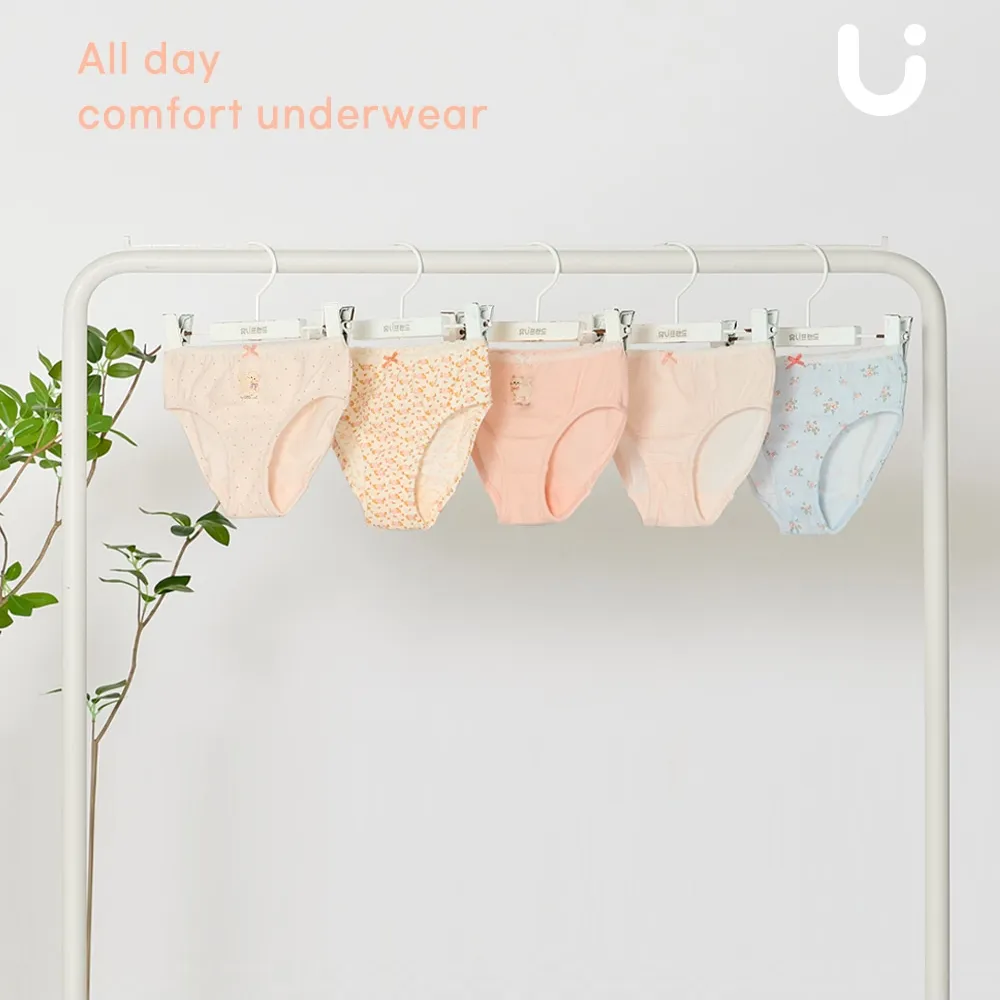 Ảnh Set quần chip tam giác cotton organic cho bé gái Unifriend Hàn Quốc, Size 9-45kg 3