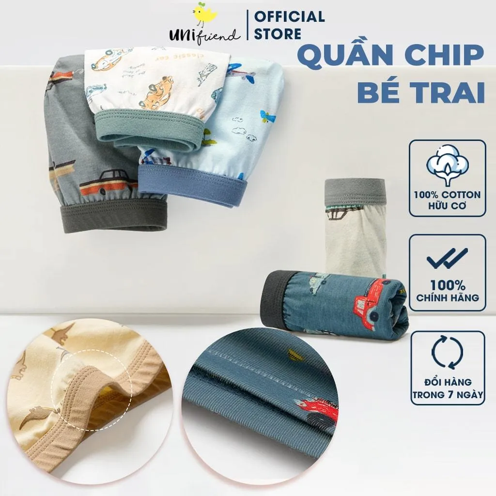 Ảnh Set quần chip đùi cotton spandex cho bé trai Unifriend Hàn Quốc 1