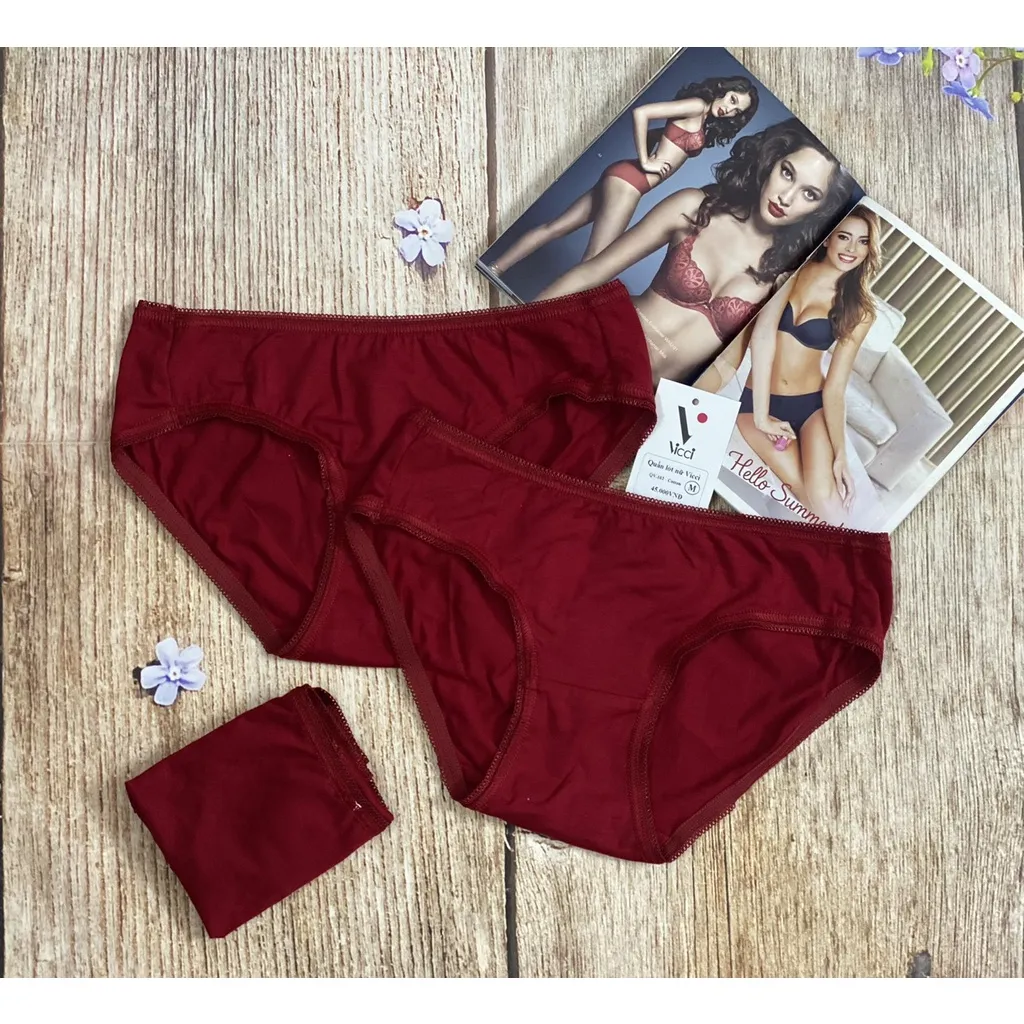 Ảnh Set quần lót nữ cotton cao cấp Vicci 102 mềm mại, êm ái, kháng khuẩn khử mùi mix màu ngẫu nhiên 4