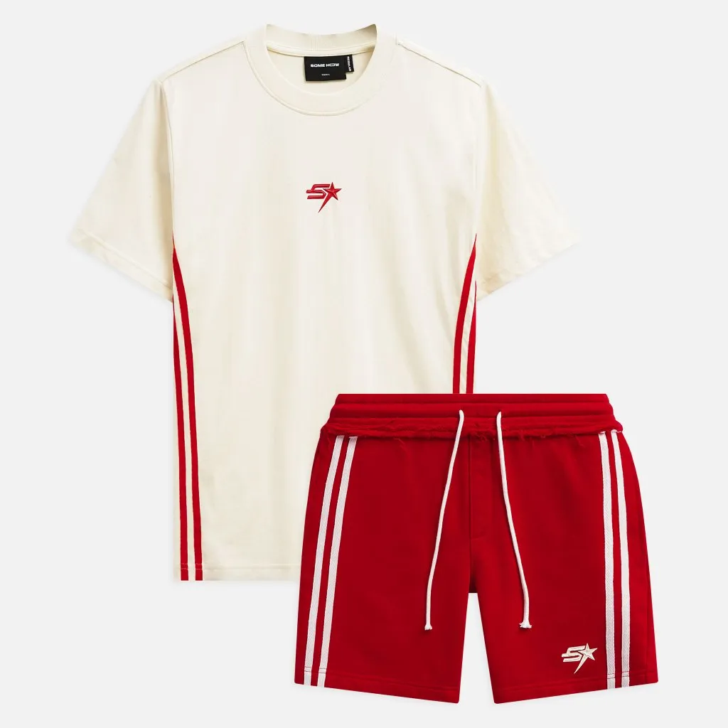 Ảnh Set T-shirt Short Nam The Star Dualine, Chất Vải Áo Cotton, Quần Nỉ Thoải Mái, SB0052, SOMEHOW 1