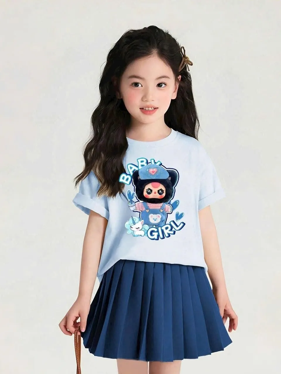 Ảnh Set Váy Bé Gái, Set Đồ Bộ Cho Bé Gái Vải Chính Phẩm Cotton Loại 1 Babi mama B19 1