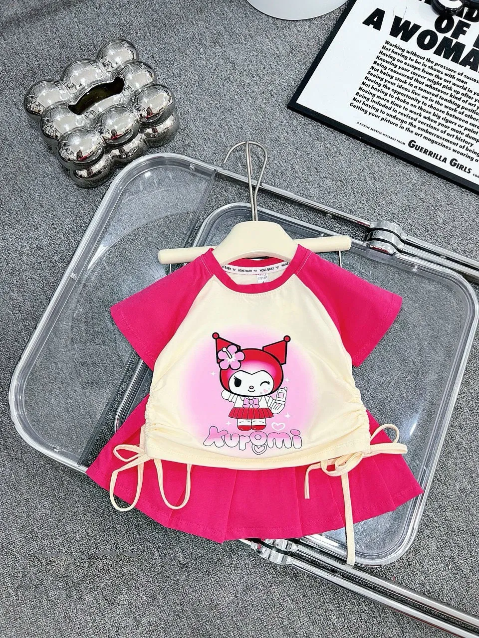 Ảnh Set Váy Bé Gái, Set Đồ Bộ Cho Bé Gái Vải Chính Phẩm Cotton Loại 1 Babi mama B06 2