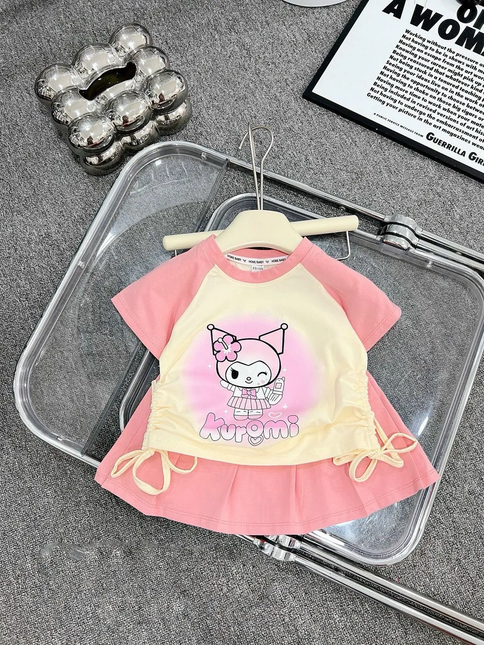 Ảnh Set Váy Bé Gái, Set Đồ Bộ Cho Bé Gái Vải Chính Phẩm Cotton Loại 1 Babi mama B06 4