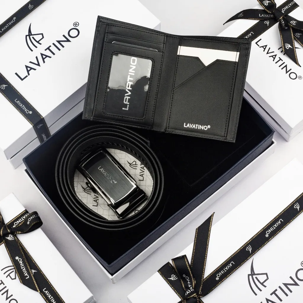 Ảnh Set Ví Thắt Lưng Da Nam Fullbox Chính Hãng Lavatino  PATRICK 47 - T04 2