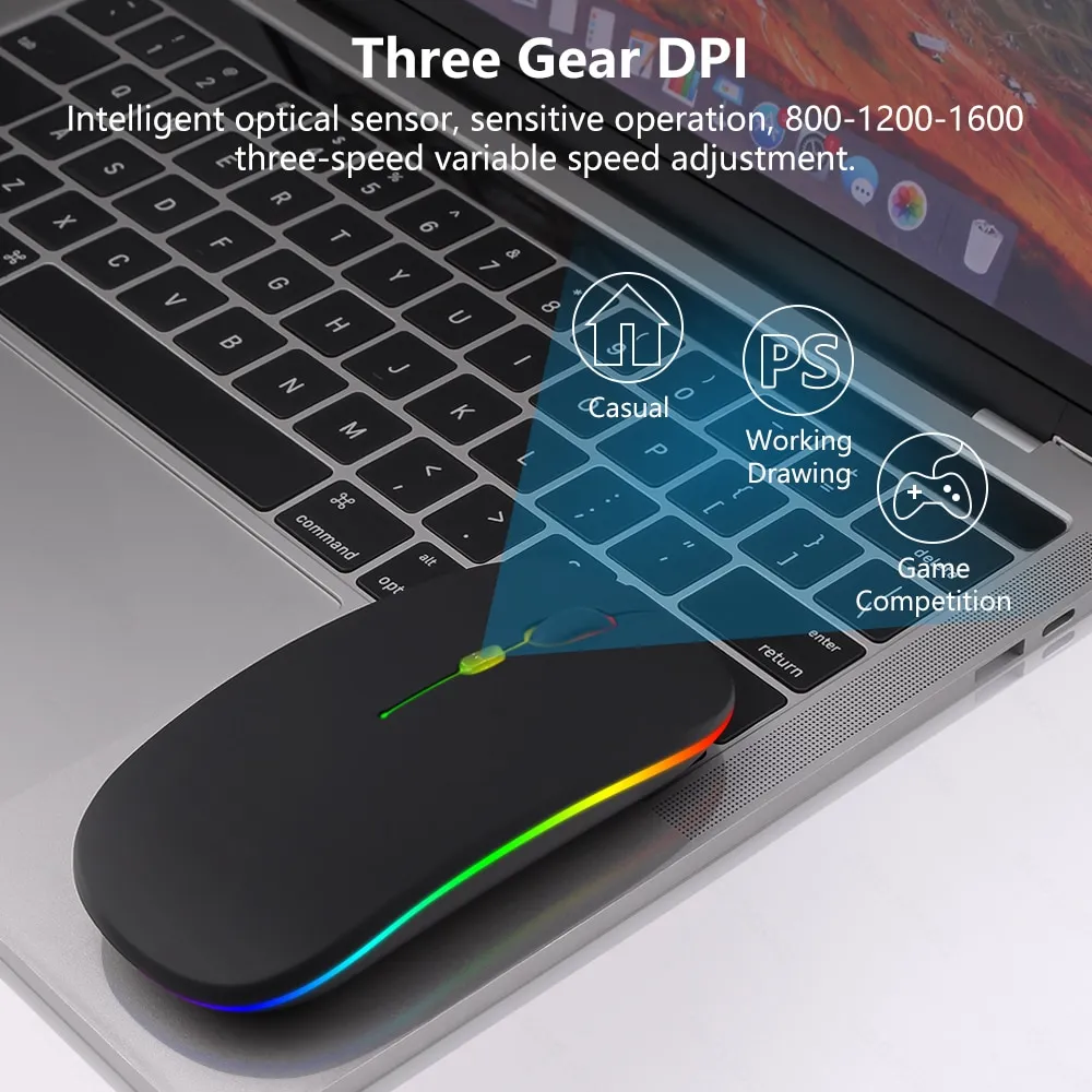 Ảnh Sgalas Chuột Quang Không Dây 1000dpi 2.4ghz Bluetooth mouse 3