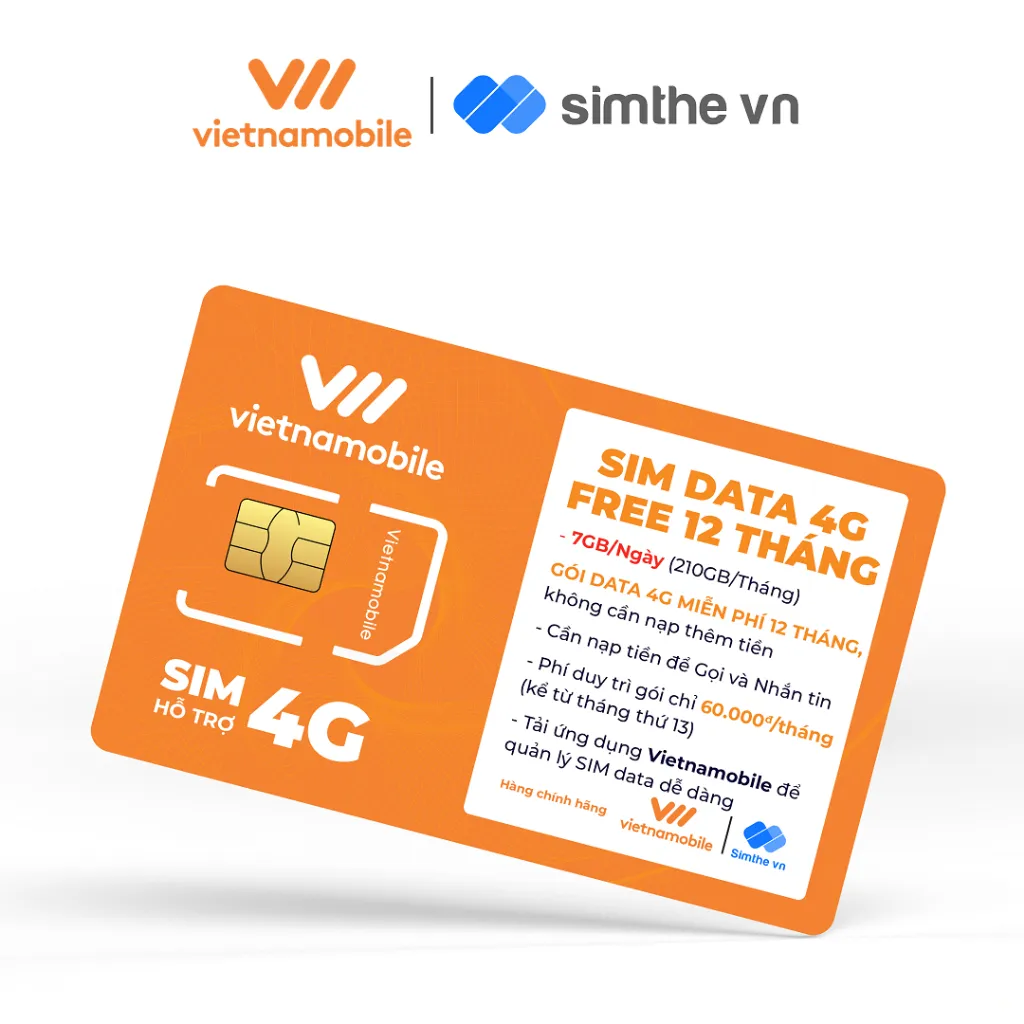 Ảnh Sim 4G Vietnamobile 7GB/Ngày - 210GB/Tháng. Miễn Phí Gọi Nội Mạng. Trọn Gói 12 Tháng Không Phải Nạp Tiền 2