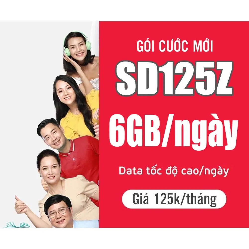 Ảnh Sim 4G Viettel 12SD125Z Data 9GB/Ngày - 270GB/Tháng (Free 2GB Toàn Quốc + 7GB Tại 11 Tỉnh) Trọn Gói 1 Năm Không Nạp Tiền 1