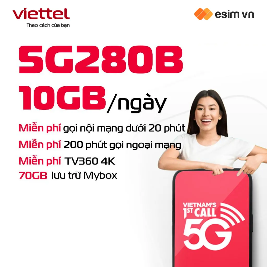 Ảnh SIM 5G VIETTEL 5G230B - 5G280B - 5G330B Data 12GB/Ngày (360GB/Tháng), FREE 300P Gọi Ngoại Mạng + 1000P Nội Mạng Chỉ 230K 3