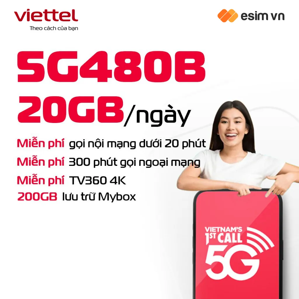 Ảnh SIM 5G VIETTEL 5G380B - 5G480B Data 20GB/Ngày (600GB/Tháng). FREE 300P Gọi Ngoại Mạng + 1000P Nội Mạng Chỉ Từ 380k/Tháng 3