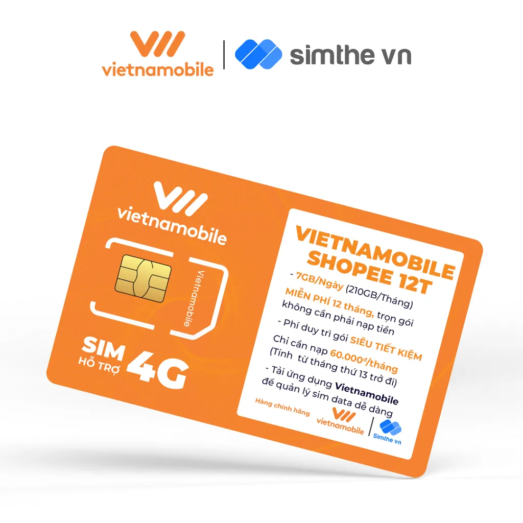 Ảnh Sim Data Vietnamobile 7GB/Ngày - 210GB/Tháng, Miễn Phí Gọi Nội Mạng. Độc Quyền VIETNAMOBILE - SIMTHEVN 2