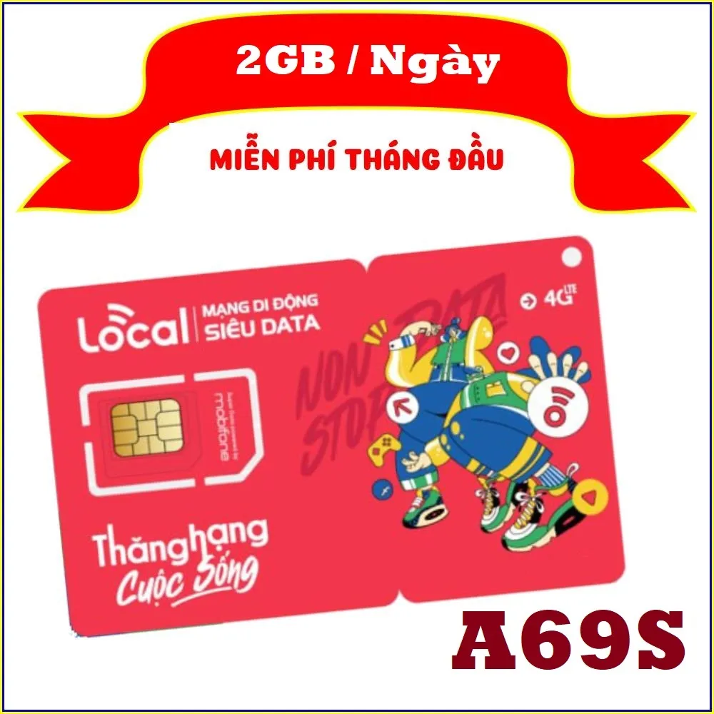 Ảnh Sim Local A69S - Local Mobifone 2GB/ ngày  - Chỉ 69k/30 ngày - Sim chưa kích hoạt 1