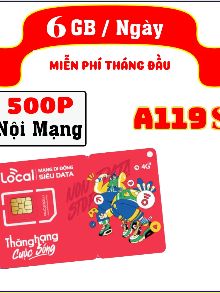 Ảnh Sim Local Mobifone 0đ - A69 - A79 - A119 Dùng 4G MAX DATA, Gọi FREE, Đăng Ký Được Gói Dài Kỳ 3