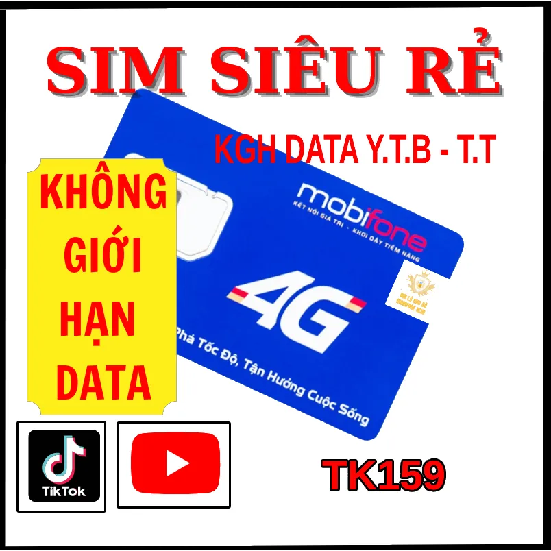 Ảnh Sim Mobifone không giới hạn data You.tube - f.book-  gọi miễn phí. Đầu số 09 sẵn gói 1T, sim chưa kích hoạt. 1