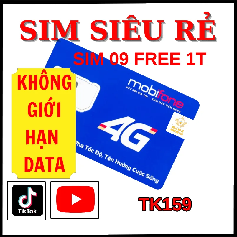 Ảnh Sim Mobifone không giới hạn data You.tube - f.book-  gọi miễn phí. Đầu số 09 sẵn gói 1T, sim chưa kích hoạt. 3