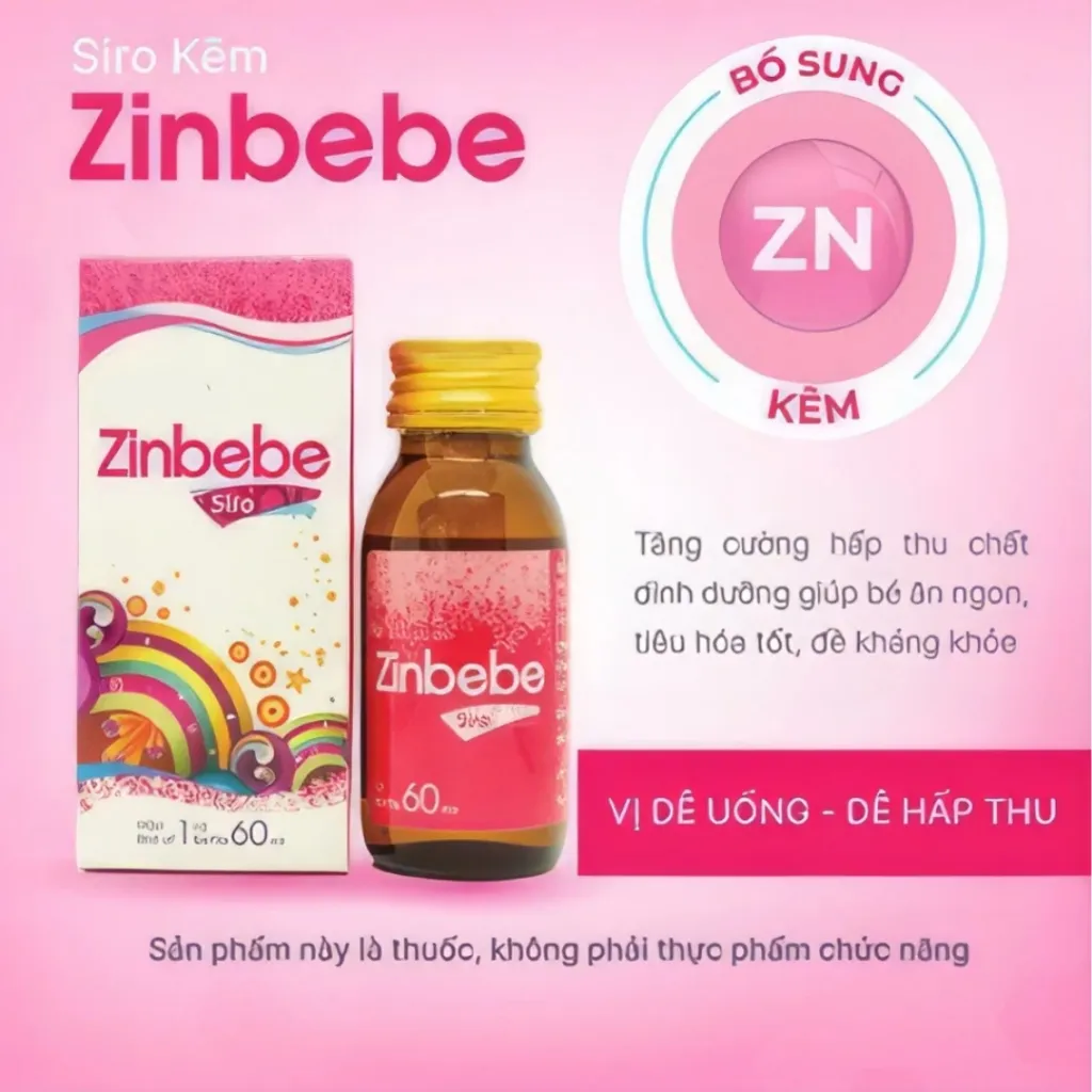 Ảnh Siro bổ sung kẽm ZinBeBe 60ml tăng cường sức khoẻ đề kháng, hỗ trợ trẻ còi xương suy dinh dưỡng 3