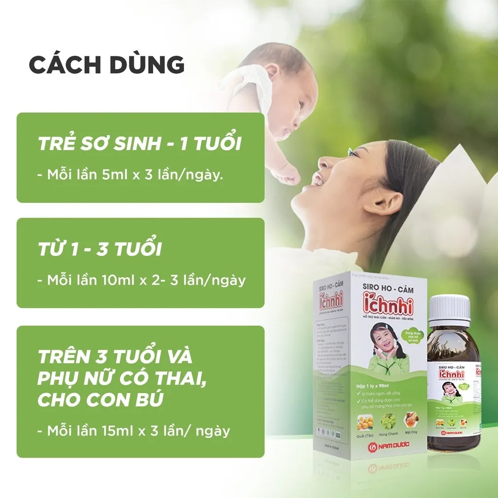 Ảnh Siro ho cảm Ích Nhi chai 90ml, hỗ trợ giải giảm, hỗ trợ giảm ho, sổ mũi, hỗ trợ tiêu đờm 4