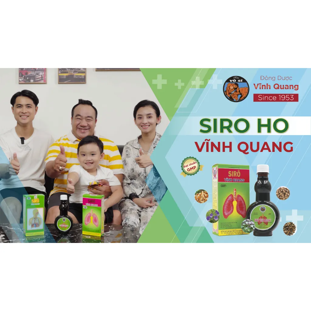 Ảnh Siro ho Vĩnh Quang chai 280ml Hỗ trợ Giảm ho, ho có đờm, ho gió, ho khan, bổ phổi 2