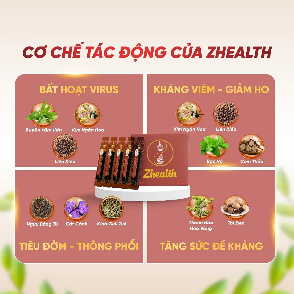 Ảnh Siro Ho Zhealth Giảm Đau Rát Họng, Ho, Đờm, Khàn Tiếng, Cảm Cúm Grow Green AZ (10 ống x10ml) 1