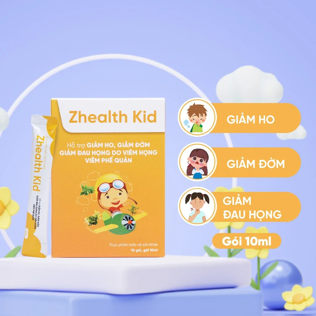 Ảnh Siro ho Zhealth Kid cho trẻ viêm họng, amidan bổ phế, giảm ho long đờm (10 gói x 10ml) 3