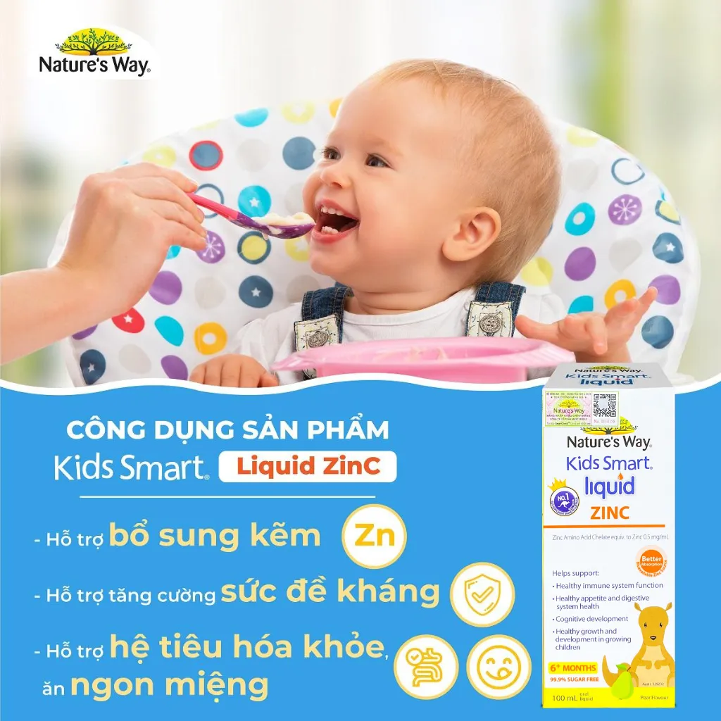 Ảnh Siro Uống Nature's Way Kids Smart Liquid Zinc Bổ Sung Kẽm, Tăng Sức Đề Kháng Cho Bé 100ml 1