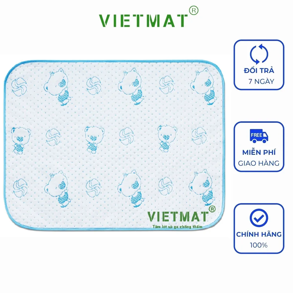 Review Tấm Lót Chống Thấm Cho Bé VIETMAT 40x50cm 4 Lớp: Mềm Êm, Thoáng Khí, Giặt Máy