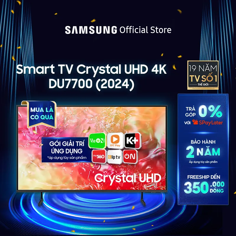 Ảnh - Smart Tivi Samsung UHD DU7700KXXV - Miễn phí lắp đặt 1