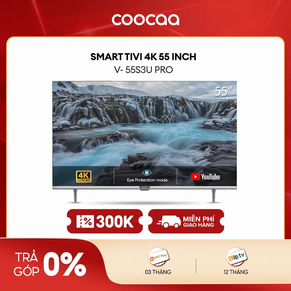 Ảnh SMART TV 4K COOCAA 55 inch viền mỏng- Model 55S3U-Pro 1