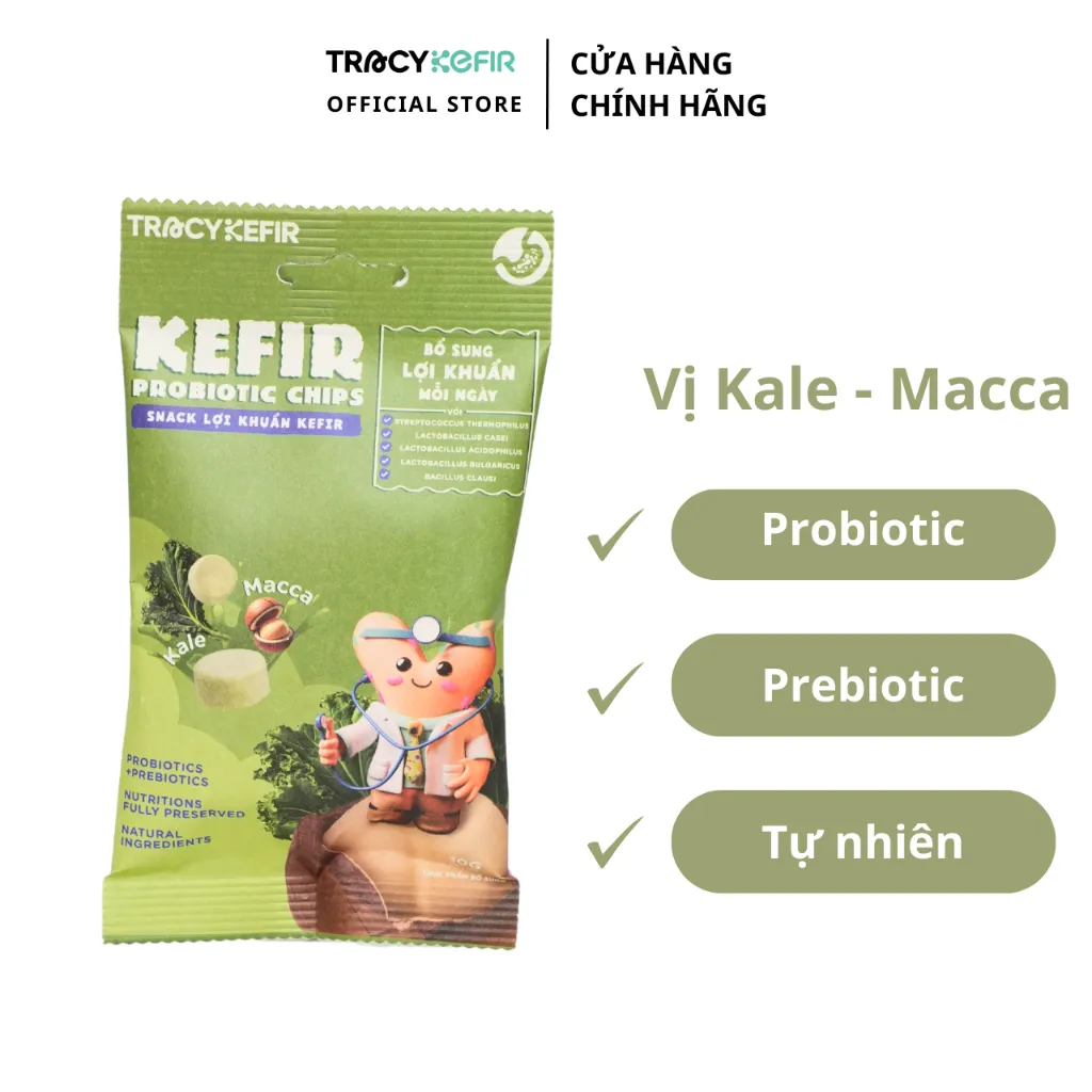 Ảnh Snack lợi khuẩn kefir vị Kale - Macca 1