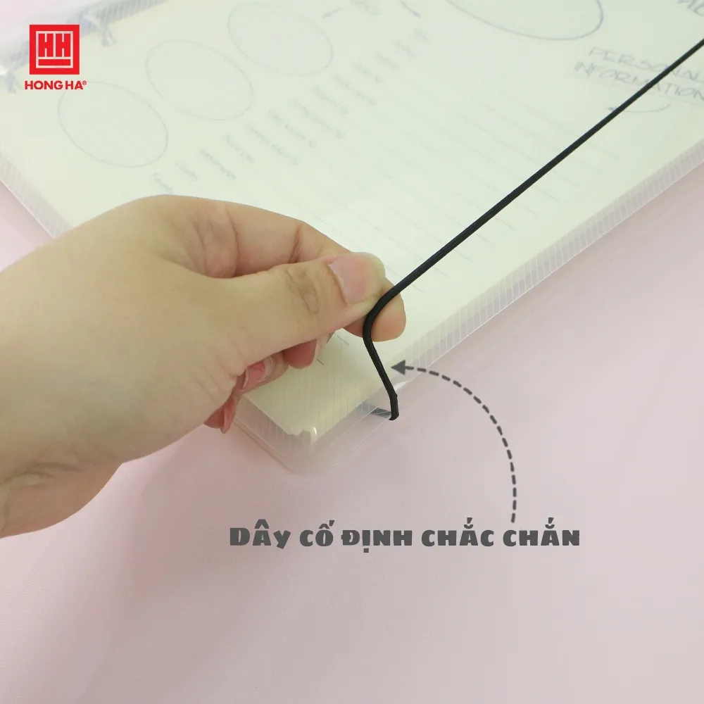 Ảnh Sổ còng bìa nhựa trong 200 trang Subject Hồng Hà định lượng 100gsm kích thước A5/B5 2