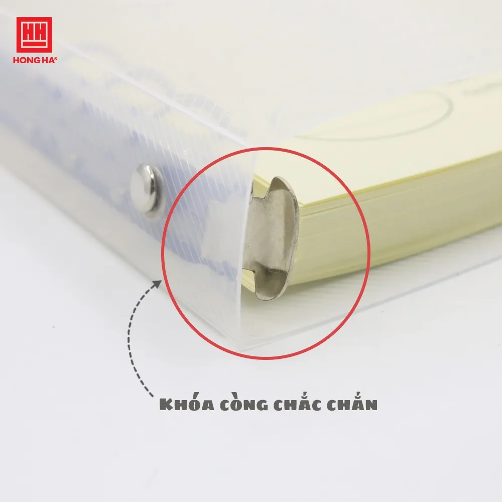 Ảnh Sổ còng bìa nhựa trong 200 trang Subject Hồng Hà định lượng 100gsm kích thước A5/B5 4