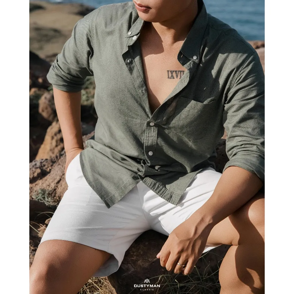 Ảnh Sơ Mi Linen Nam Radley Dustyman,Vải Linen Cao Cấp,Thoáng Mát,Form Regular Fit 1