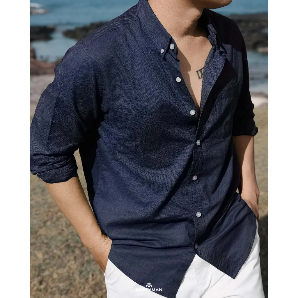 Ảnh Sơ Mi Linen Nam Radley Dustyman,Vải Linen Cao Cấp,Thoáng Mát,Form Regular Fit 3