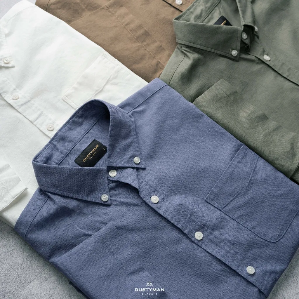 Ảnh Sơ Mi Linen Nam Tay Ngắn Luke Dustyman,Vải Linen Cao Cấp,Thoáng Mát,Form Regular Fit 3