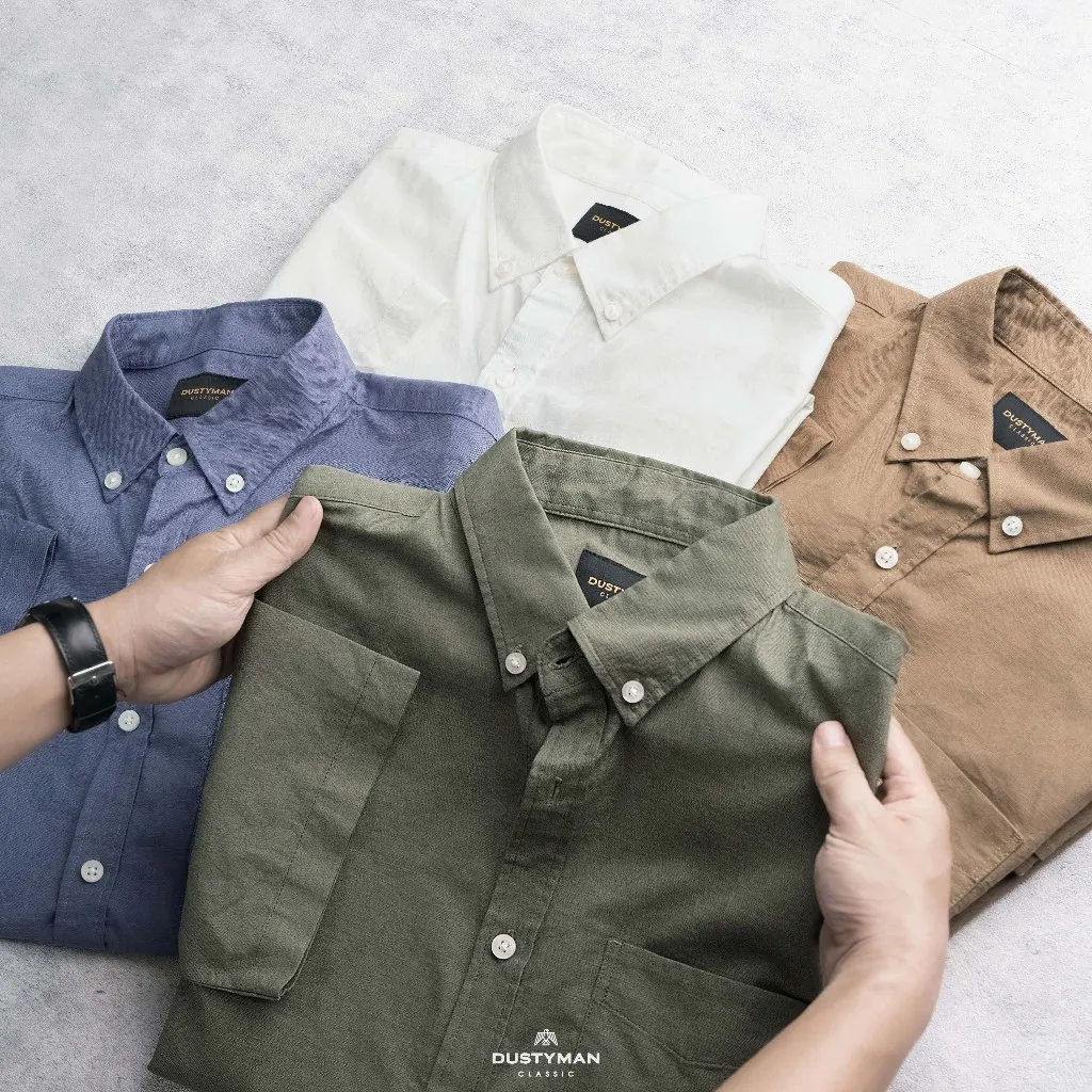 Ảnh Sơ Mi Linen Nam Tay Ngắn Luke Dustyman,Vải Linen Cao Cấp,Thoáng Mát,Form Regular Fit 4