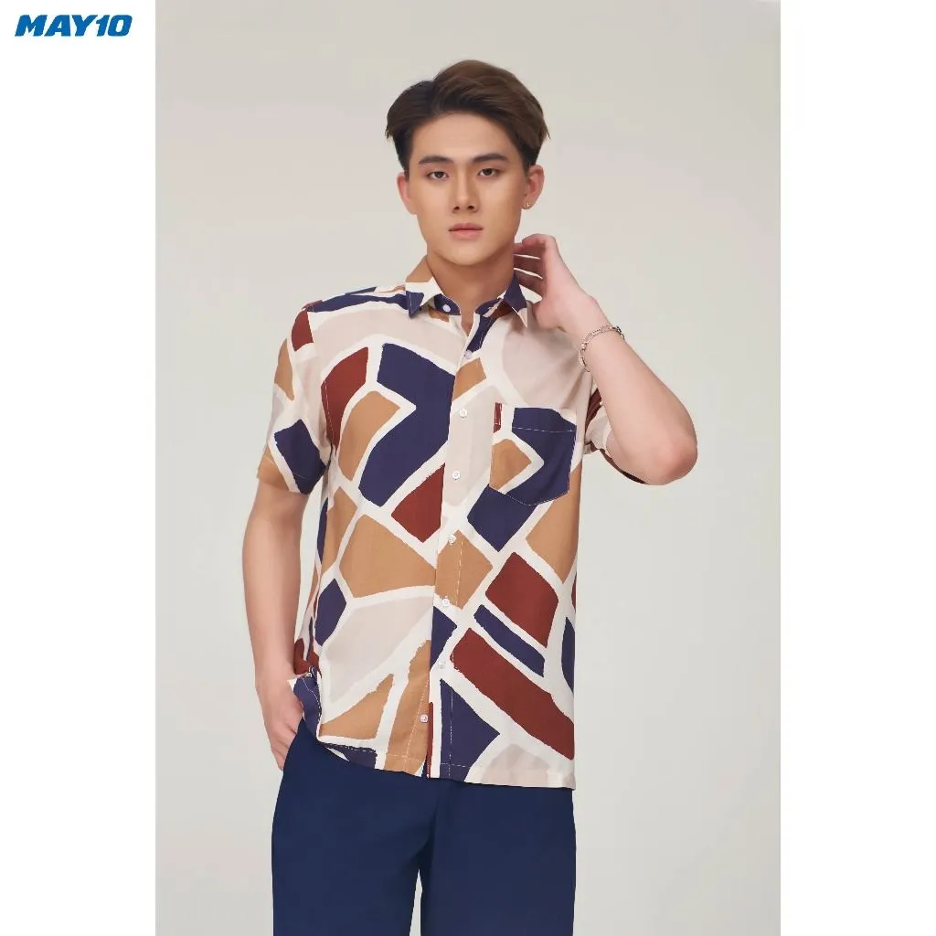 Ảnh Sơ mi nam cộc tay May 10 form RegularFit mã 010123067 5 1