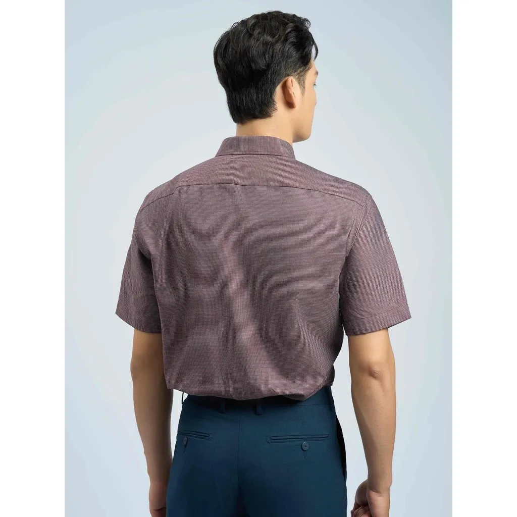 Ảnh Sơmi ngắn tay lai bầu VIETTIEN vải cotton phom regular VT00000020 2