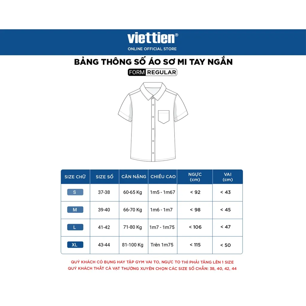 Ảnh Sơmi ngắn tay lai bầu VIETTIEN vải cotton phom regular VT00000020 4