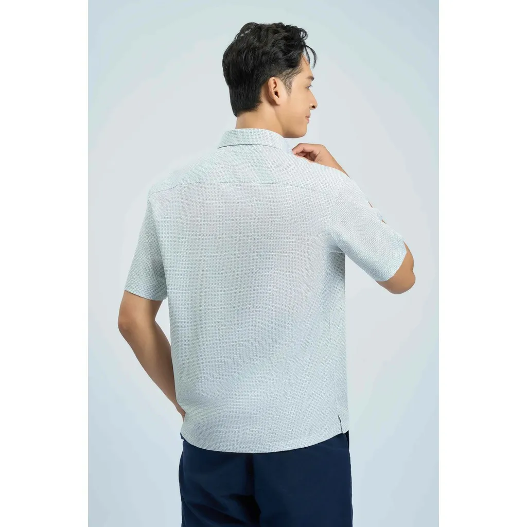 Ảnh Sơmi ngắn tay lai ngang VIETTIEN SMART CASUAL vải sợi tre phom regular VT00000055 3