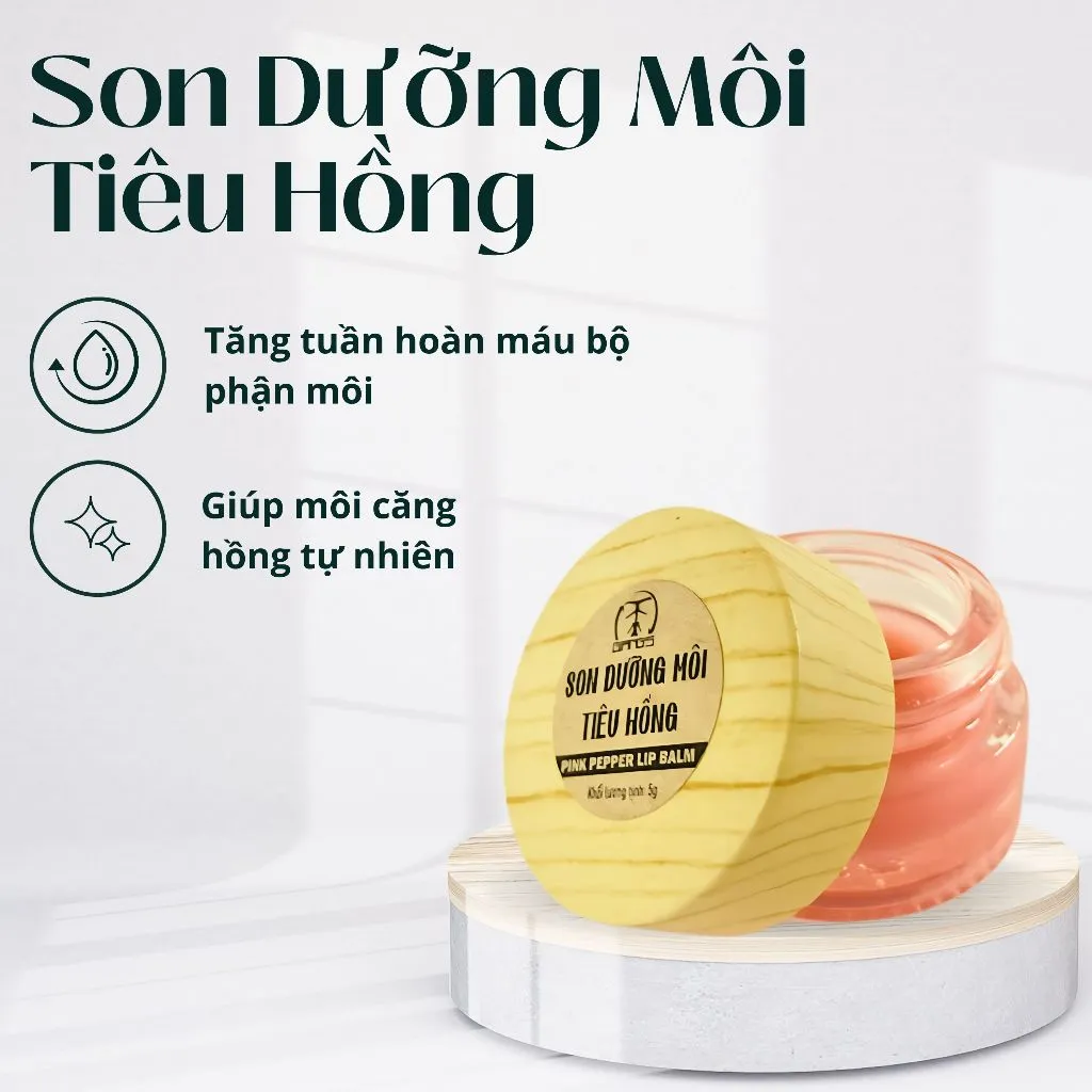 Ảnh Son dưỡng môi tiêu hồng Giang's hũ 5g - Son hồng môi tự nhiên nhờ chiết xuất Tiêu Hồng 2