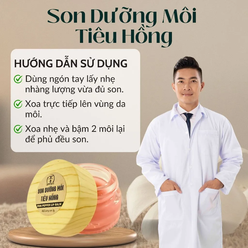 Ảnh Son dưỡng môi tiêu hồng Giang's hũ 5g - Son hồng môi tự nhiên nhờ chiết xuất Tiêu Hồng 3