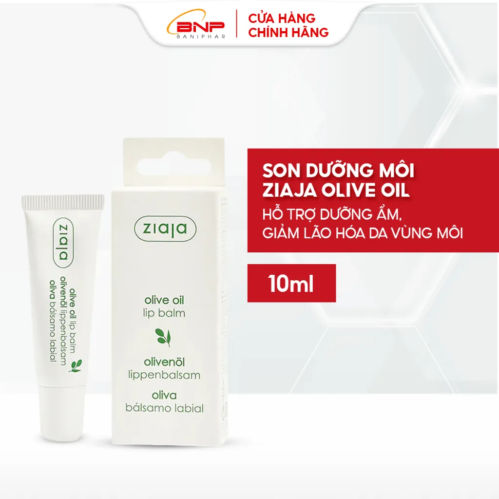 Ảnh Son Dưỡng Môi Ziaja Olive Oil Lip Balm Giúp Bờ Môi Tươi Sáng, Sắc Hồng Tự Nhiên, Dưỡng Ẩm, Ngăn Ngừa Nứt Nẻ 10ml 1