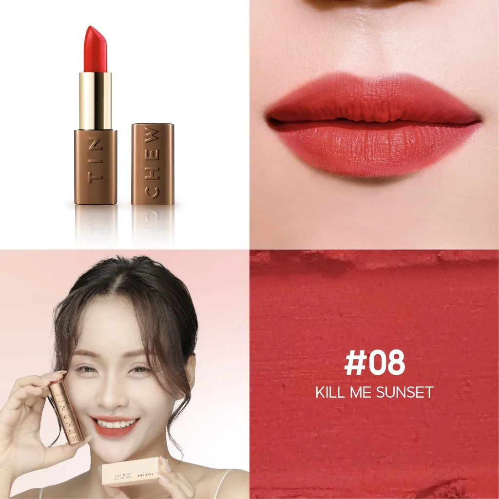 Ảnh Son Thỏi Lì Cao Cấp Hàn Quốc Tinchew Lip Color Stick 3.5g - 4 Màu 1