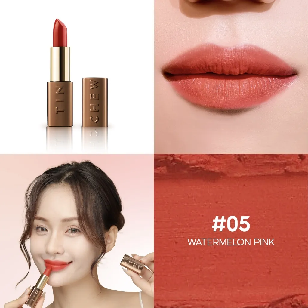 Ảnh Son Thỏi Lì Cao Cấp Hàn Quốc Tinchew Lip Color Stick 3.5g - 4 Màu 4