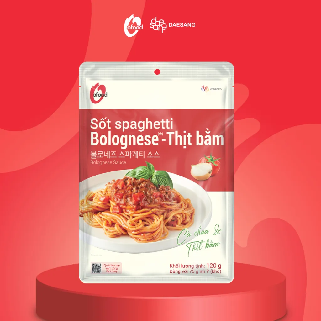Ảnh Sốt Spaghetti O'Food gói 120g 3