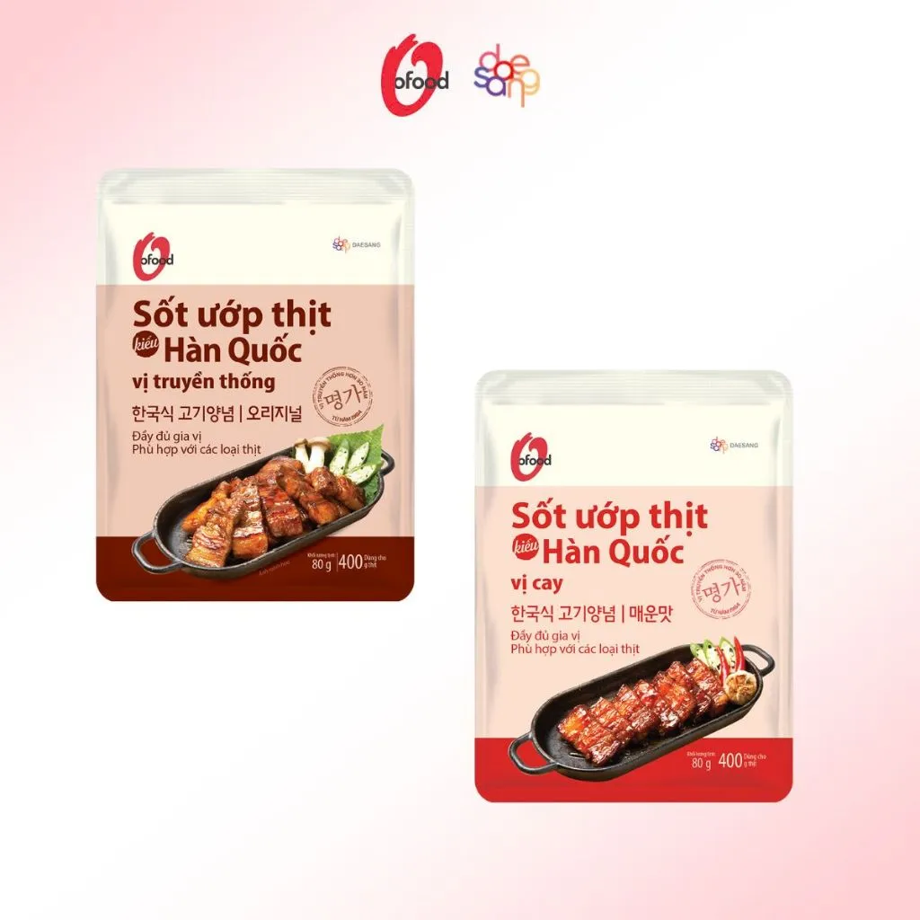 Ảnh Sốt ướp thịt Hàn Quốc OFood gói 80g, giúp thị mềm, ngọt, thơm dậy vị dùng cho 400g thịt 2