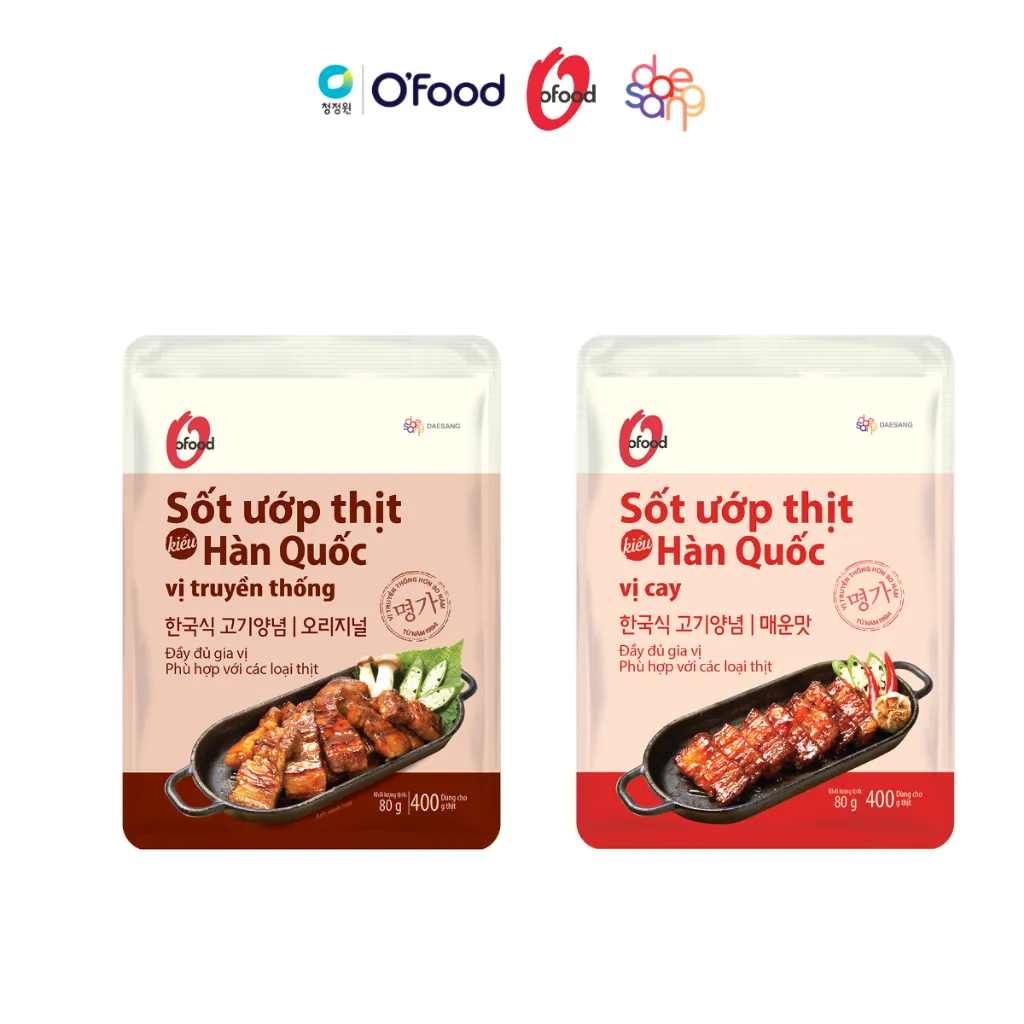 Ảnh Sốt ướp thịt Hàn Quốc OFood gói 80g, giúp thị mềm, ngọt, thơm dậy vị dùng cho 400g thịt 3