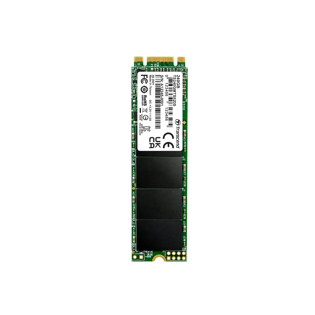 Ảnh SSD gắn trong Transcend MTS820S 120GB / 240GB M.2 2280 SATA III 3D-NAND upto 550MB/s - Bảo hành 3 năm 1