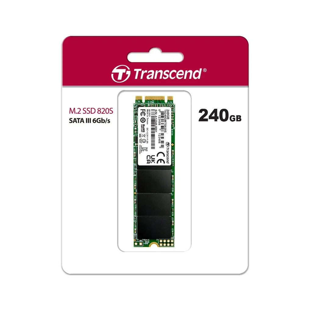 Ảnh SSD gắn trong Transcend MTS820S 120GB / 240GB M.2 2280 SATA III 3D-NAND upto 550MB/s - Bảo hành 3 năm 2