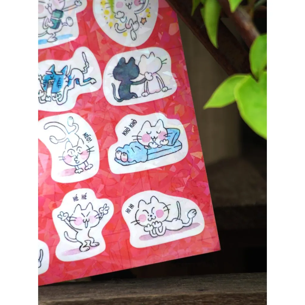Ảnh Sticker 12 biểu cảm của Mèo Trắng (tập 1) 4